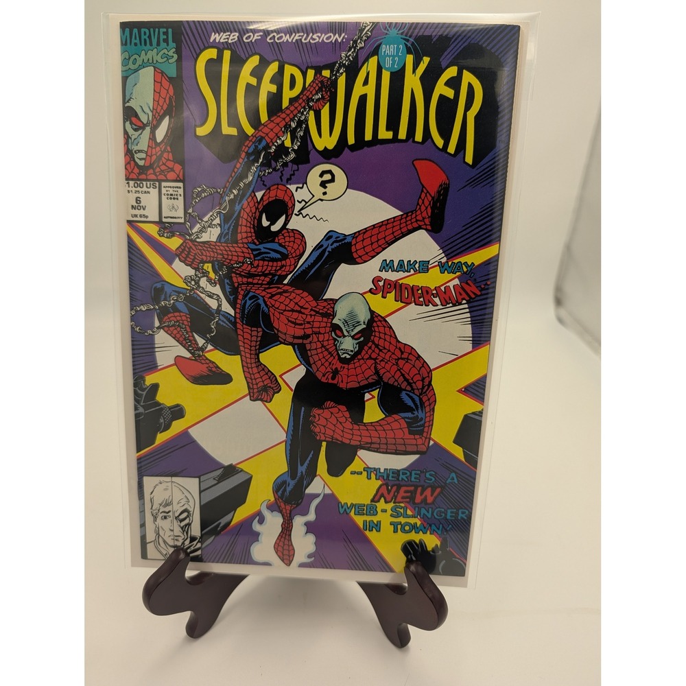 Marvel Comics Sleepwalker 6 Nov 1991 Spider-Man Appearance Web of Confusion